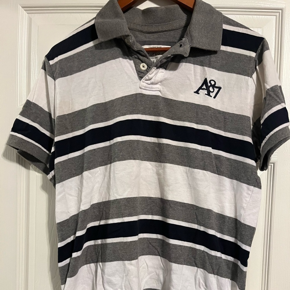 Boys Short Sleeve Striped Polo Shirt